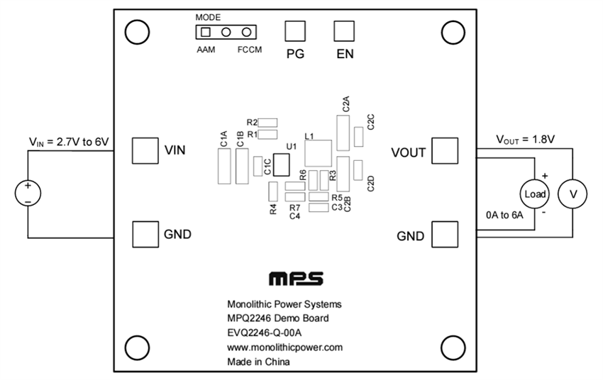 Location Circuit - Monolithic Power Systems (MPS) EVQ2246-Q-00A Evaluation Board